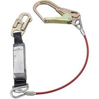 SA-5502-6 Shock Absorbing Lanyard, 6', Form Hook Center, Snap Hook Leg Ends, Galvanized Steel St. Lawrence Industrial & Safety Supply