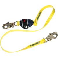 Coated Web Shock-Absorbing Lanyard, 6', Snap Hook Center, Snap Hook Leg Ends St. Lawrence Industrial & Safety Supply