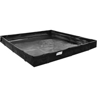 Berme de confinement des d&eacute;versements, Capacit&eacute; 179 gal. US, 6' la x 4' lo x 1" h, Support en L St. Lawrence Industrial & Safety Supply