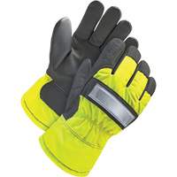 Gants d'ajusteur haute-visibilit&eacute;, Grand, Paume en Cuir fleur de ch&egrave;vre, Doublure en Thinsulate St. Lawrence Industrial & Safety Supply