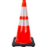 Premium Traffic Cone, 28", Orange, 4" & 6" Reflective Collar(s) St. Lawrence Industrial & Safety Supply