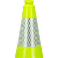 Premium Traffic Cone, 18", Lime Green, 6" Reflective Collar(s) St. Lawrence Industrial & Safety Supply