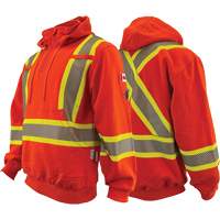 Atlas Guardian&reg; FR/AR Quarter-Zip Hoodies, Men's, X-Small, High Visibility Orange, 18 cal/cm² St. Lawrence Industrial & Safety Supply