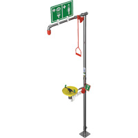 Combination Shower with Open ABS Bowl & Top Inlet, Pedestal St. Lawrence Industrial & Safety Supply