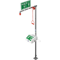 Combination Shower with Closed ABS Bowl & Bottom Inlet, Pedestal St. Lawrence Industrial & Safety Supply