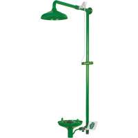 Laboratory Combination Shower with Open ABS Bowl, Wall-Mount St. Lawrence Industrial & Safety Supply