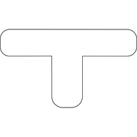 Durastripe X-TREME DuraT arrondi, T, 7" lo x 4" la, Blanc, Vinyle St. Lawrence Industrial & Safety Supply