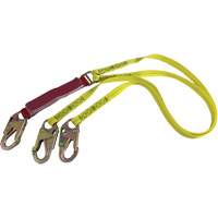 External Energy Absorber Lanyard with 3/4" Hooks, 6', Snap Hook Center, Snap Hook Leg Ends, Polyester St. Lawrence Industrial & Safety Supply