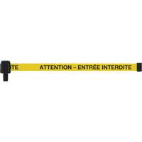 PLUS Banner, Attention - Entr&eacute;e Interdite, 15', Black and Yellow Tape St. Lawrence Industrial & Safety Supply