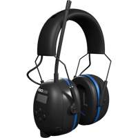 &eacute;couteurs Bluetooth AM/FM Air Defender noir & bleu, Style Bandeau, 25 dB St. Lawrence Industrial & Safety Supply