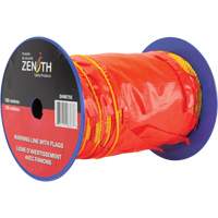 Ligne d'avertissement avec fanions, 328' lo, Orange/Jaune St. Lawrence Industrial & Safety Supply