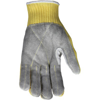 Gants de travail r&eacute;sistant &agrave; la coupe CutPro avec paume en cuir fendu, Taille Petit, Calibre 7, Enveloppe en Kevlar, ASTM ANSI niveau A3 St. Lawrence Industrial & Safety Supply