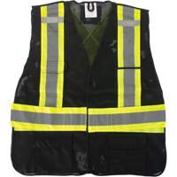 CSA Compliant Surveyor Vest, Black, Medium, Polyester St. Lawrence Industrial & Safety Supply