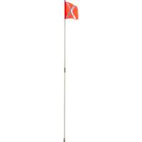 Heavy-Duty Safety Whip, Threaded Mount, 8' High, Orange with Reflective X St. Lawrence Industrial & Safety Supply