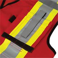 6678 High-Visibility Antimicrobial Mesh-Back Surveyor Vest, Red, Small, Polyester St. Lawrence Industrial & Safety Supply
