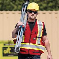 6678 High-Visibility Antimicrobial Mesh-Back Surveyor Vest, Red, Small, Polyester St. Lawrence Industrial & Safety Supply