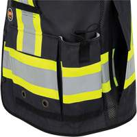 6679 High-Visibility Antimicrobial Mesh-Back Surveyor Vest, Black, Small, Polyester St. Lawrence Industrial & Safety Supply