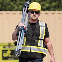 6679 High-Visibility Antimicrobial Mesh-Back Surveyor Vest, Black, Small, Polyester St. Lawrence Industrial & Safety Supply