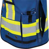 6681 High-Visibility Antimicrobial Mesh-Back Surveyor Vest, Royal Blue, Small, Polyester St. Lawrence Industrial & Safety Supply