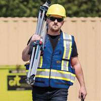 6681 High-Visibility Antimicrobial Mesh-Back Surveyor Vest, Royal Blue, Small, Polyester St. Lawrence Industrial & Safety Supply