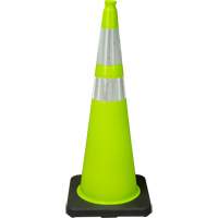 Premium Traffic Cone, 36", Lime Green, 4" & 6" Reflective Collar(s) St. Lawrence Industrial & Safety Supply