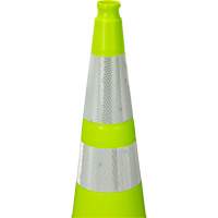 Premium Traffic Cone, 36", Lime Green, 4" & 6" Reflective Collar(s) St. Lawrence Industrial & Safety Supply
