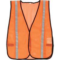 Compact Mesh Safety Vest, High Visibility Orange, Polyester St. Lawrence Industrial & Safety Supply