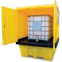 Hard Cover IBC Spill Pallet, 70" L x 70" W x 90" H, 1135 lbs. Load Capacity St. Lawrence Industrial & Safety Supply