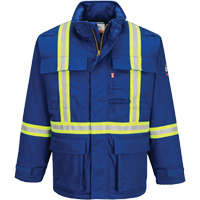 Bizflame&reg; 88/12 Insulated Winter Parka, Blue, Small St. Lawrence Industrial & Safety Supply