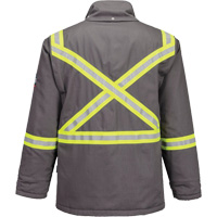 Bizflame&reg; 88/12 Insulated Winter Parka, Grey, Small St. Lawrence Industrial & Safety Supply