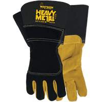 Gants de soudage d'hiver Black Velvet Heavy Metal, Taille Petit, Enveloppe en Cuir d'&eacute;lan refendu, ASTM ANSI niveau A5 St. Lawrence Industrial & Safety Supply