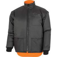 5056 Pioneer&reg; Yukon 7-in-1 Waterproof Winter Safety Parka, Polyester, Black/High Visibility Orange, X-Small St. Lawrence Industrial & Safety Supply