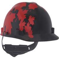 Specialty V-Gard&reg; Hard Hat, Ratchet Suspension, Black/Red St. Lawrence Industrial & Safety Supply