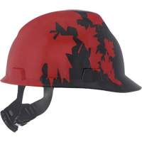 Specialty V-Gard&reg; Hard Hat, Ratchet Suspension, Black/Red St. Lawrence Industrial & Safety Supply