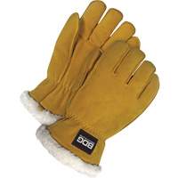 Gants de conducteur, Moyen, Paume en Cuir de daim refendu, Tissu-laine St. Lawrence Industrial & Safety Supply