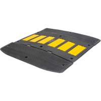 Speed Hump with End Caps, Rubber, 2' L x 36" W x 1-1/4" H St. Lawrence Industrial & Safety Supply