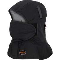 Pioneer 765A Flame-Resistant Quilted Hard Hat Liner with Long Neck & Detachable Mouthpiece, Black/Grey, Cotton/FR-Tech&reg;/Modacrylic/Nylon St. Lawrence Industrial & Safety Supply