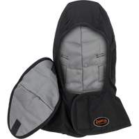 Pioneer 765A Flame-Resistant Quilted Hard Hat Liner with Long Neck & Detachable Mouthpiece, Black/Grey, Cotton/FR-Tech&reg;/Modacrylic/Nylon St. Lawrence Industrial & Safety Supply