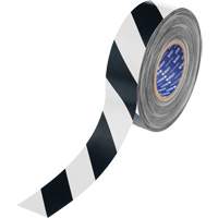 Ruban de marquage pour plancher ToughStripe Max, 2" x 100', Polyester, Noir et blanc St. Lawrence Industrial & Safety Supply
