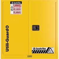 Armoire de s&eacute;curit&eacute; pour produits inflammables Utili-Guard+, 30 gal., 1 Porte(s), 43" La x 44" h x 22" p St. Lawrence Industrial & Safety Supply