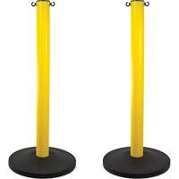 Industrial Stanchion, 37" High, Yellow St. Lawrence Industrial & Safety Supply