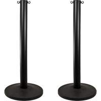 Industrial Stanchion, 37" High, Black St. Lawrence Industrial & Safety Supply