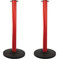 Industrial Stanchion, 37" High, Red St. Lawrence Industrial & Safety Supply