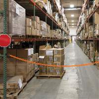Magnetic Chain Barrier Warehouse Kit, Orange, 2" Link, 15' Length St. Lawrence Industrial & Safety Supply