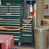 Magnetic Chain Barrier Warehouse Kit, Orange, 2" Link, 15' Length St. Lawrence Industrial & Safety Supply