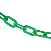 Plastic Barrier Chain, Green, 2" Link, 100' Length St. Lawrence Industrial & Safety Supply