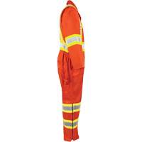 High-Visibility Unlined Coveralls, Small, High Visibility Orange St. Lawrence Industrial & Safety Supply