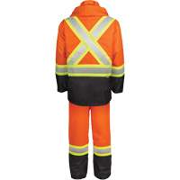 High-Visibility 150-Deniers Rain Suit, Polyester, Small, High Visibility Orange St. Lawrence Industrial & Safety Supply
