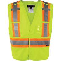 High-Visibility 5-Point Tear Away Vest, High Visibility Orange, Medium/Small, Polyester St. Lawrence Industrial & Safety Supply