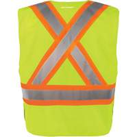 High-Visibility 5-Point Tear Away Vest, High Visibility Orange, Medium/Small, Polyester St. Lawrence Industrial & Safety Supply